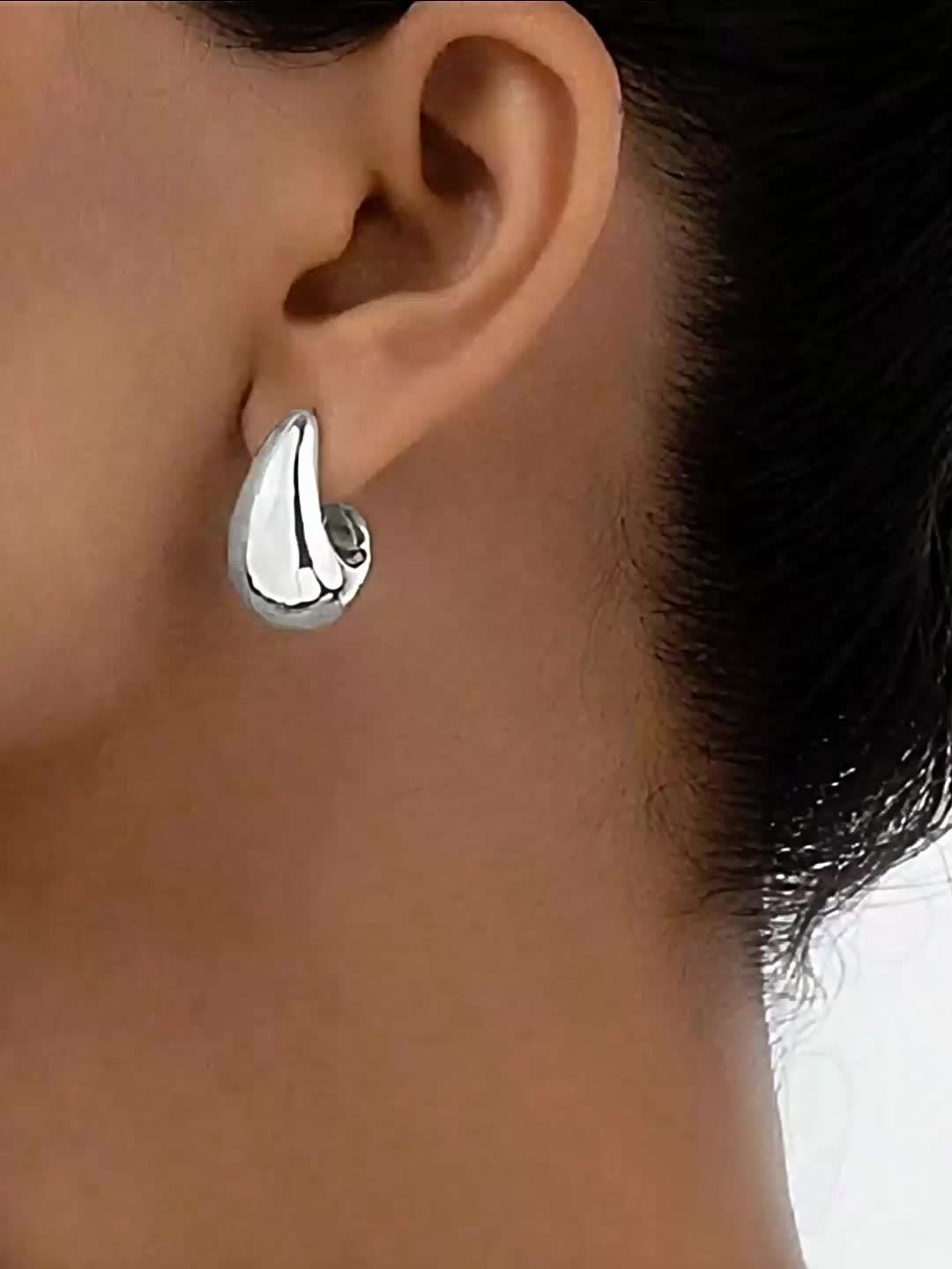Stylish Teardrop Stud Earrings for Versatile Party Look